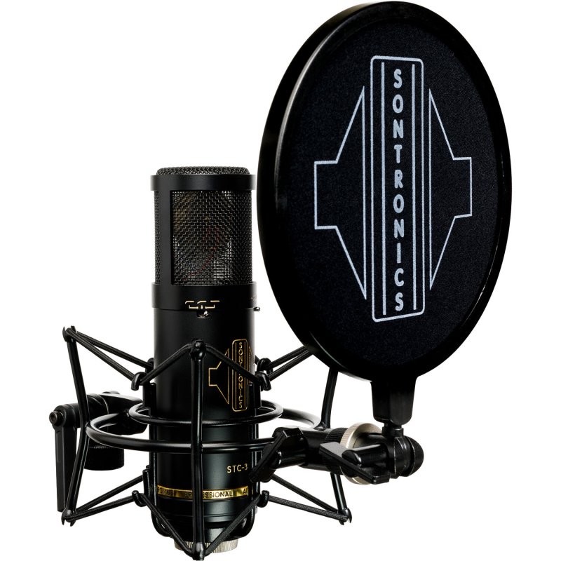 Sontronics STC3XBL Multi-Pattern Condenser Microphone with Accessories, Black