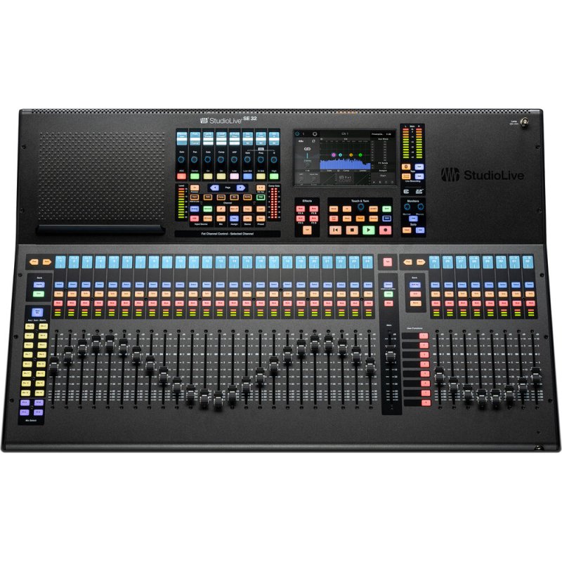 PreSonus StudioLive Series III SE 32 digital console mixer with control surface and multiple input channels.