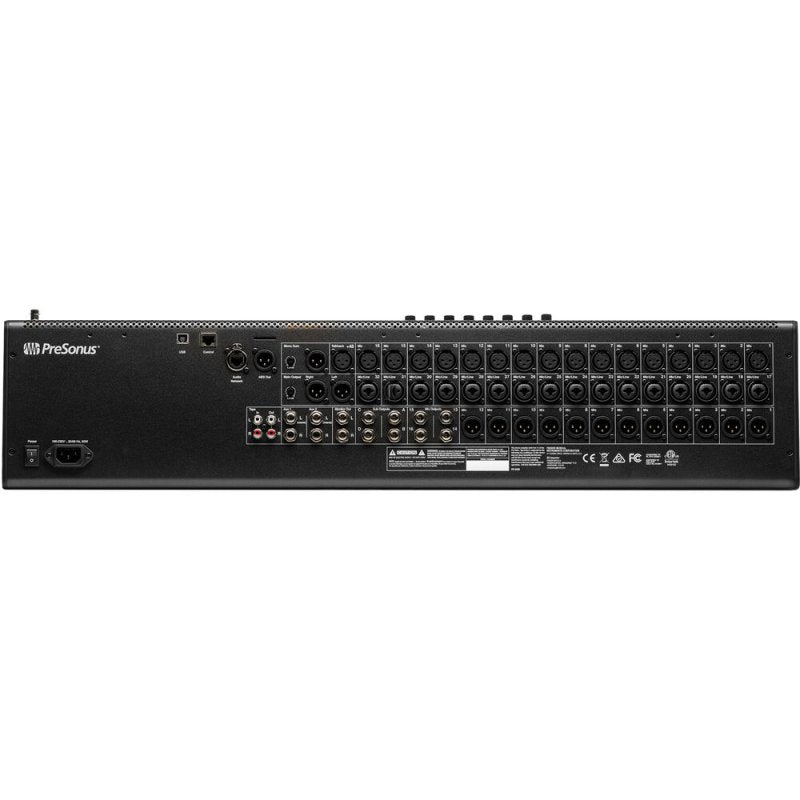 PreSonus StudioLive Series III SE 32 digital console mixer with faders, knobs, and control panel for audio recording and mixing.