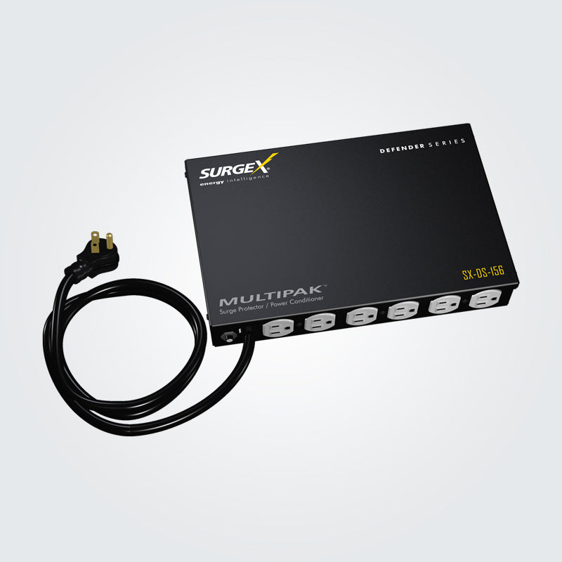 SurgeX SX-DS-156 Defender Series MultiPak 6-outlet Surge Protector / Power Conditioner 