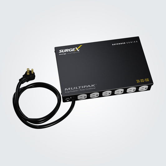 SurgeX SX-DS-156 Defender Series MultiPak 6-outlet Surge Protector / Power Conditioner