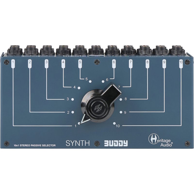 Heritage Audio Synth Buddy Passive 10-to-1 Stereo Passive Desktop Switch 