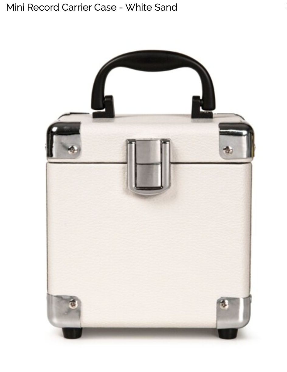 Mini Record Carrier Case - White Sand