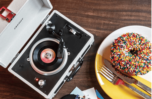 Crossly Mini Cruiser 3'' Record Player | Rectangle Triangle | Portable 3inch Record Player  