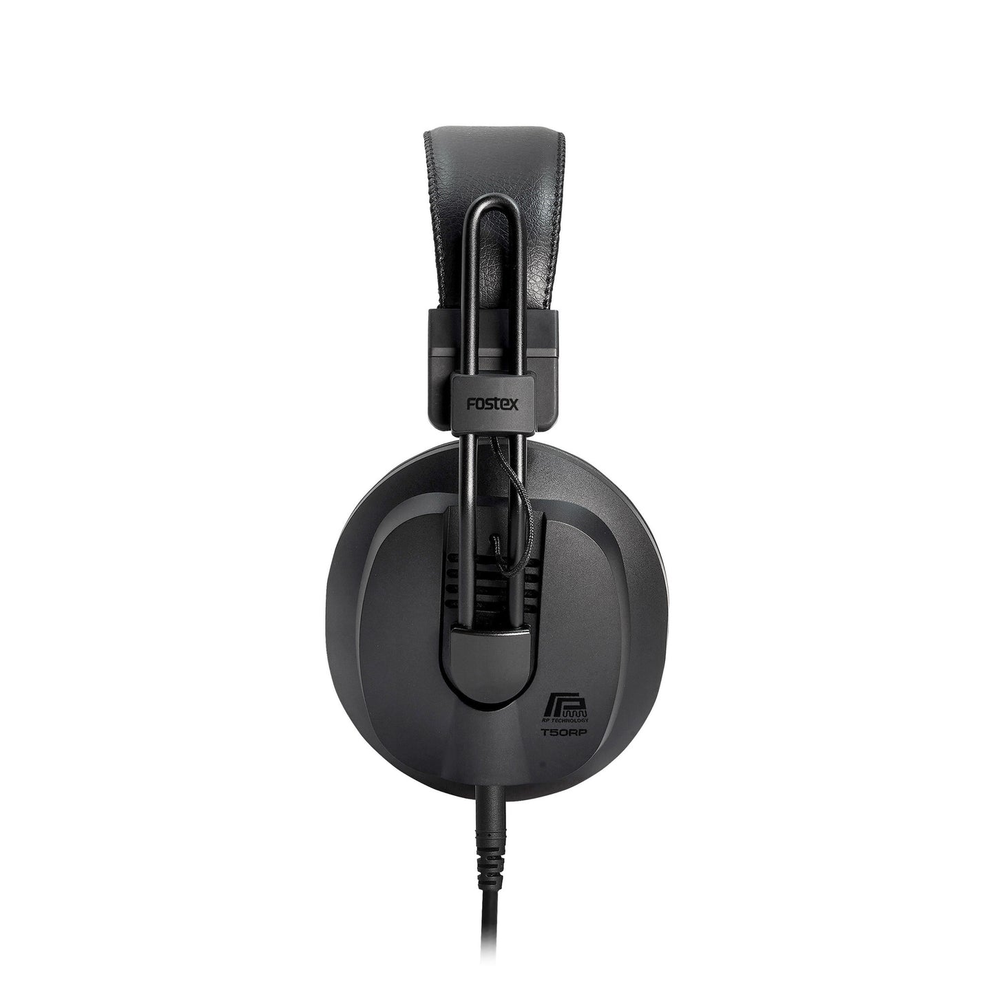 Fostex RP Series closed-back studio monitor headphones with adjustable headband and padded ear cups, designed for professional audio.