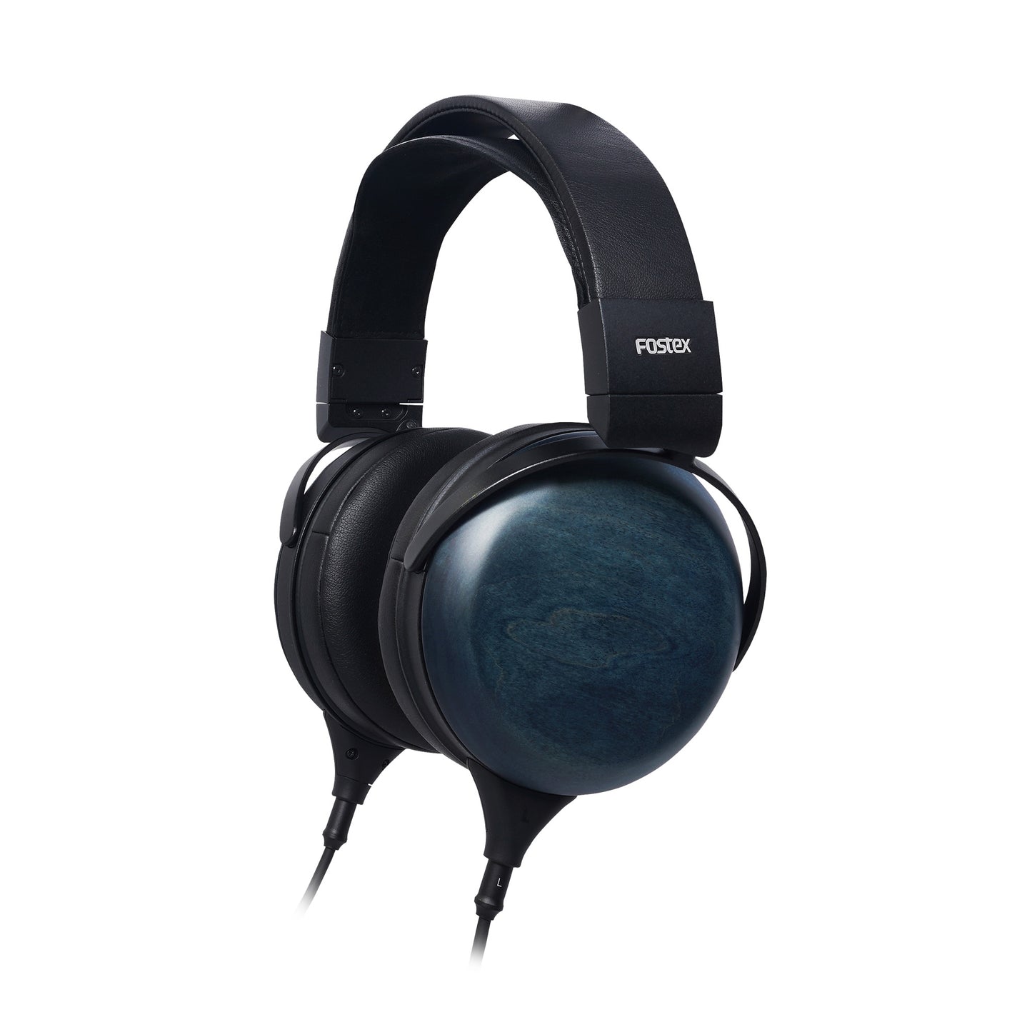 Fostex TH Premium Series closed-back audiophile headphones with RP drivers in indigo blue, showing the sleek ear cups and headband.