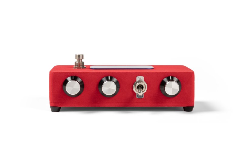 Warm Audio Limited Edition Foxy Tone Box Pedal For Fuzz Distortion + 9V Adapter, Red 