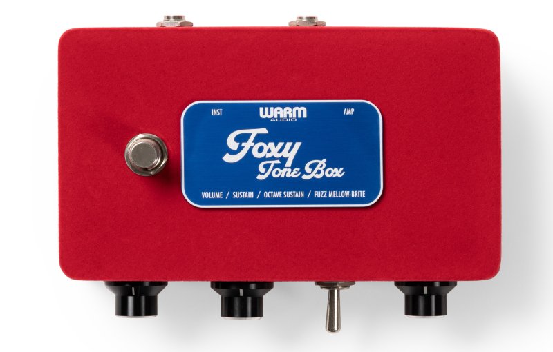 Warm Audio Limited Edition Foxy Tone Box Pedal For Fuzz Distortion + 9V Adapter, Red 