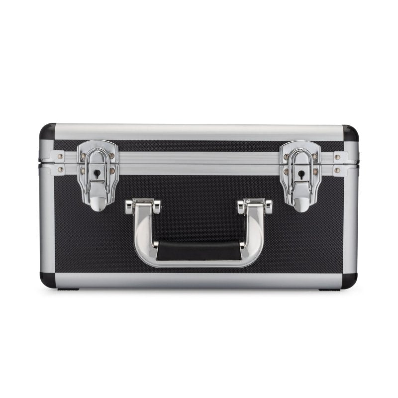 Warm Audio WA-87 R2 microphone in a sturdy flight case designed for safe transport and storage of microphone accessories.