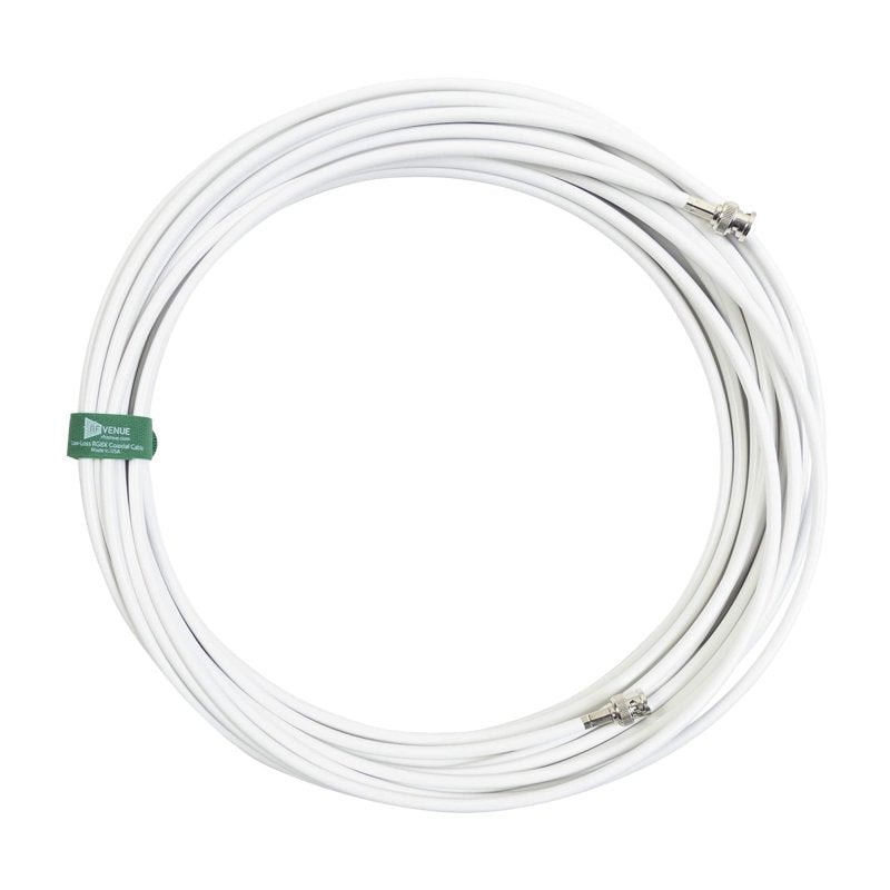 RF Venue WRG8X50 50' RG8X Coaxial Cable, White Jacket 