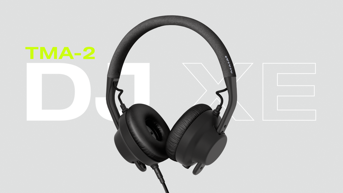 AIAIAI TMA-2 DJ XE headphones with over-ear design, black ear cups, and adjustable headband for DJ monitoring and mixing.