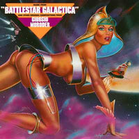 Rectangle Triangle album cover featuring "Battlestar Galactica" and original compositions with futuristic artwork and musical notes.
