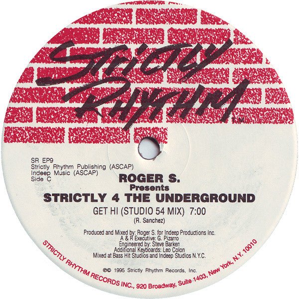 Strictly 4 The Underground Roger Sanchez