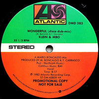 Klein & M.B.O. - Wonderful, 12" vinyl, on Atlantic (1982)