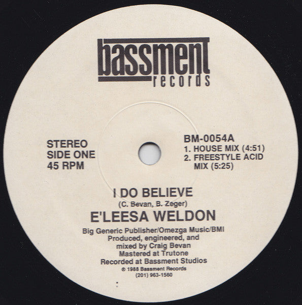 I Do Believe E'leesa Weldon