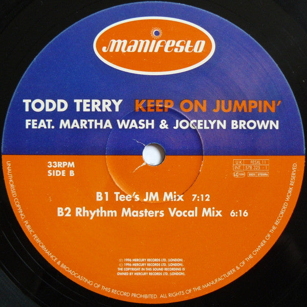 Keep On Jumpin' Todd Terry,Martha Wash,Jocelyn Brown