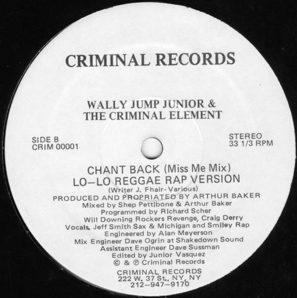 Jummp-Back Wally Jump Jr & The Criminal Element