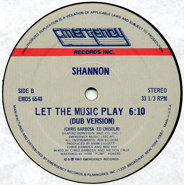 Let The Music Play Shannon