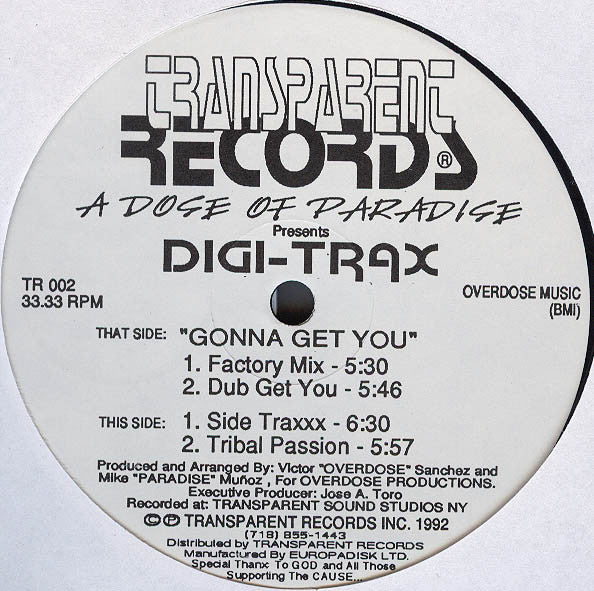 Gonna Get You A Dose Of Paradise,Digi-Trax