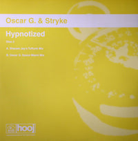Rectangle Triangle Hypnotized poster featuring abstract geometric shapes in black and white on a white background.