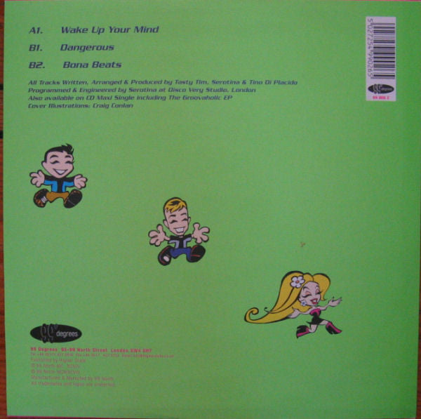 Rectangle Triangle The Dub Addict EP vinyl record with colorful abstract cover art and bold typography.
