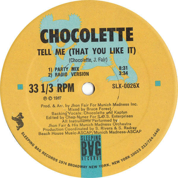 Tell Me (That You Like It) Chocolette