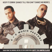Rectangle Triangle Keep It Comin' dance album cover featuring vibrant abstract artwork and bold typography.
