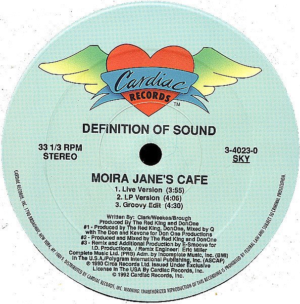 Moira Jane's Café Definition Of Sound