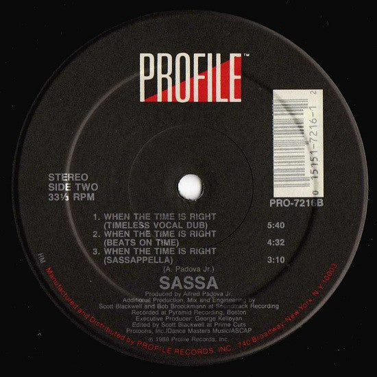 When The Time Is Right Sassa