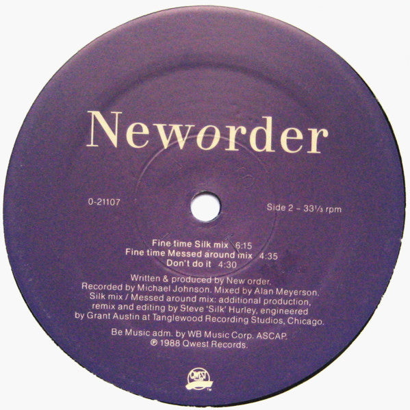 Fine Time New Order