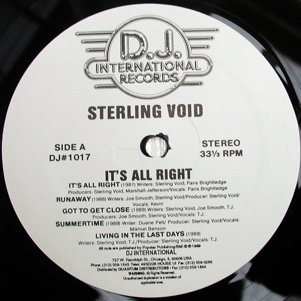 It's All Right Sterling Void