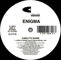 Enigma - Carly's Song, 12" vinyl, on Charisma (1993)