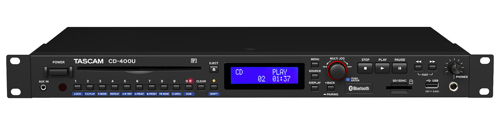 Tascam CD-400U CD/SD/USB Player with Bluetooth and AM/FM Tuner 