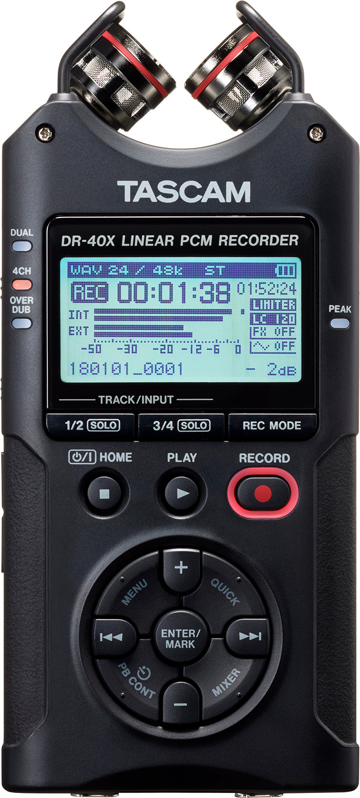 Tascam DR-40X Four-Channel Handheld Digital Recorder 