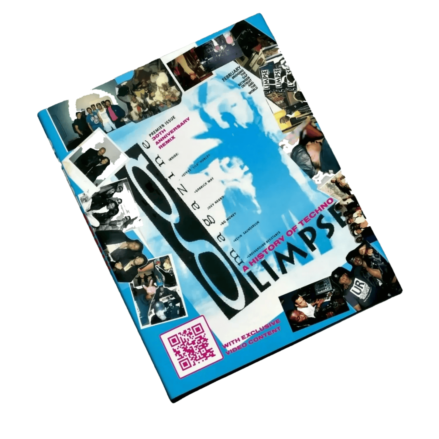 Open book titled "Glimpse: Interactive Remixed" by Rectangle Triangle, showing colorful, abstract illustrations on the pages.