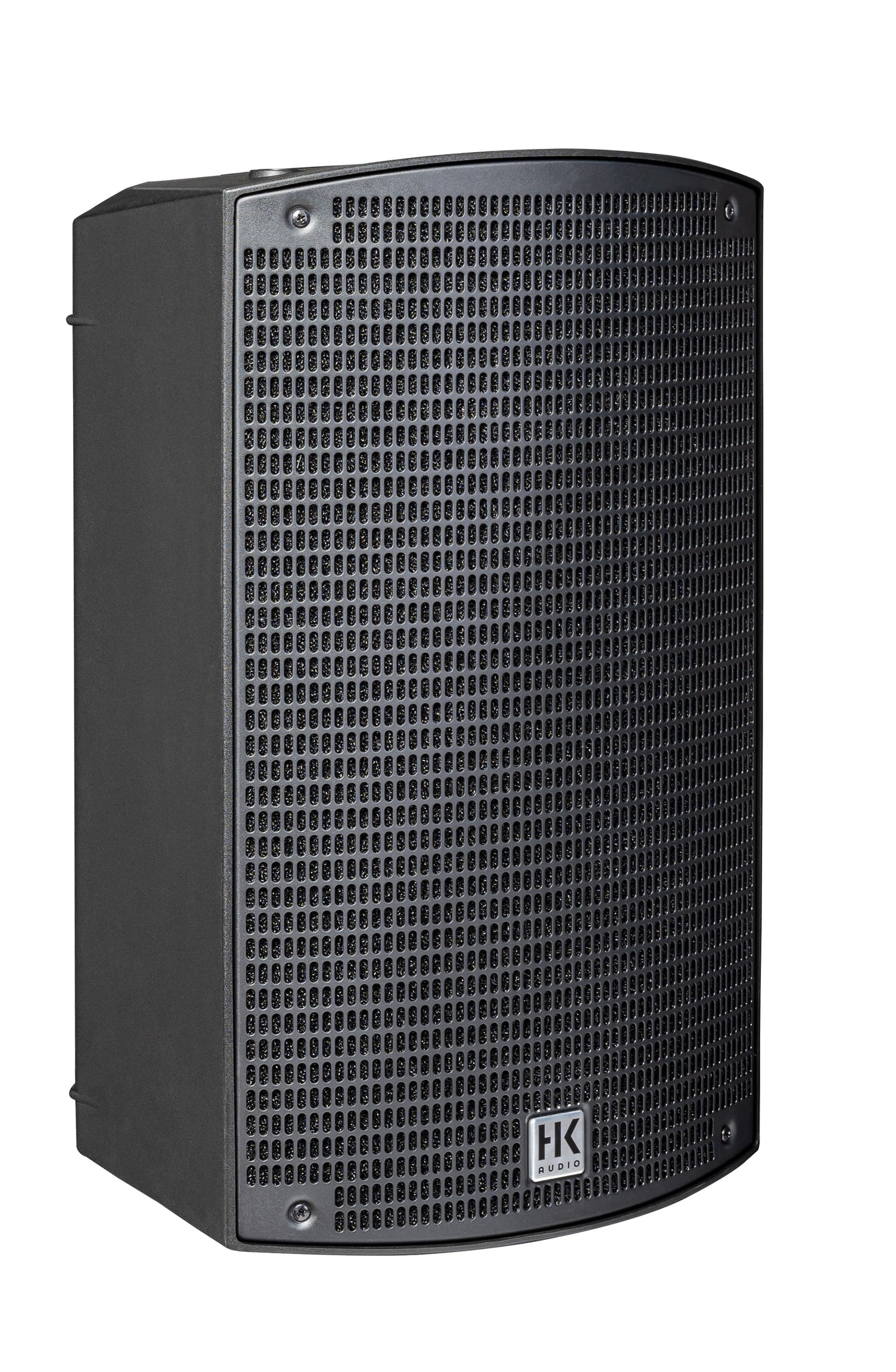 HK Audio SONAR Series 10-inch powered speaker with slanted design, 800-watt output, ideal for professional sound reinforcement.