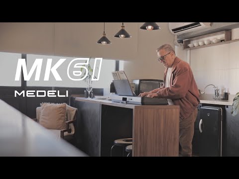 Medeli MK61-BK Nebula Series 61-Key Touch Sensitive Keyboard with USB Midi and Audio, Black 