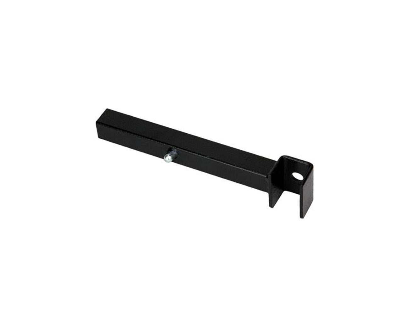 Pair of RockNRoller MultiCart brackets for RSH10 carpeted shelf, black metal mounting hardware for secure installation.