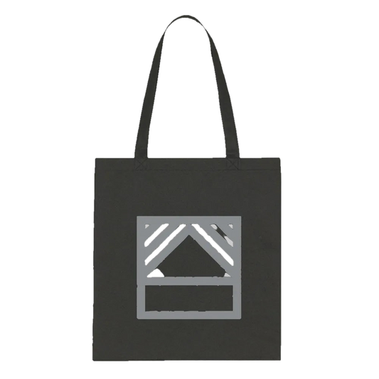 Rectangle Triangle RT tote bag, stylish and spacious bag with clean design, shown in a cut-out view highlighting its shape and material.