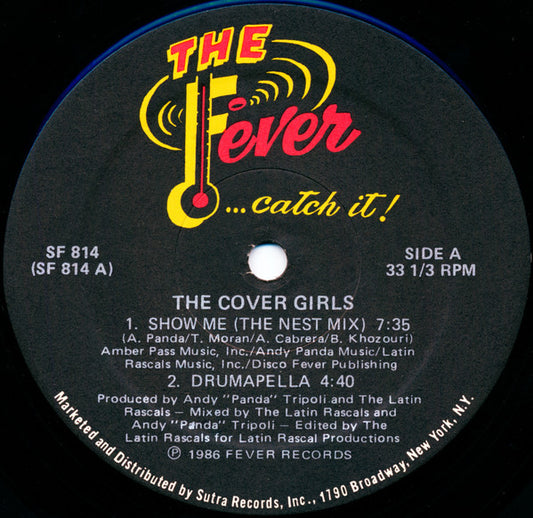 The Cover Girls - Show Me, 12" vinyl, on Sutra Records (1986)
