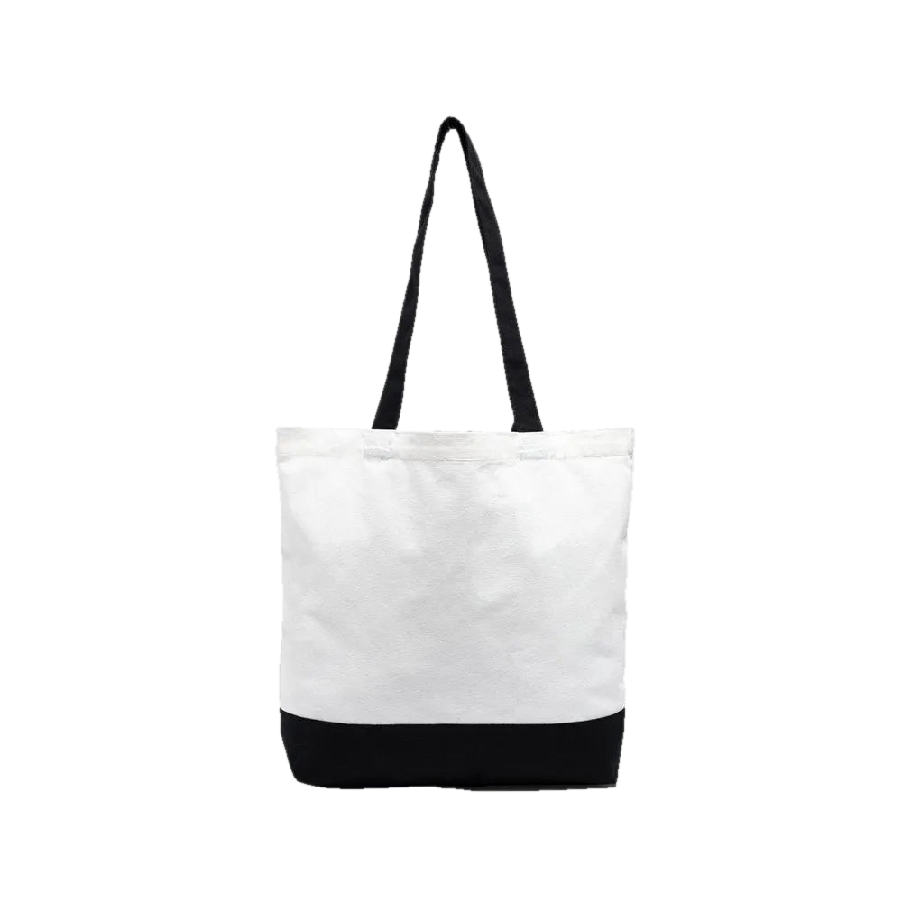 Large cotton tote bag from Rectangle Triangle featuring playful playhouse design, perfect for casual carrying and everyday use.