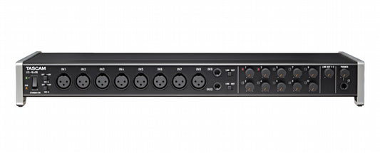 Tascam 16-in/8-out USB 2.0 Audio Interface with 8 Microphone Preamplifiers, All-analog I/O, and Onboard DSP