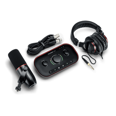 Focusrite Podcast Bundle With Vocaster Two Audio Interface, Microphone and Headphones